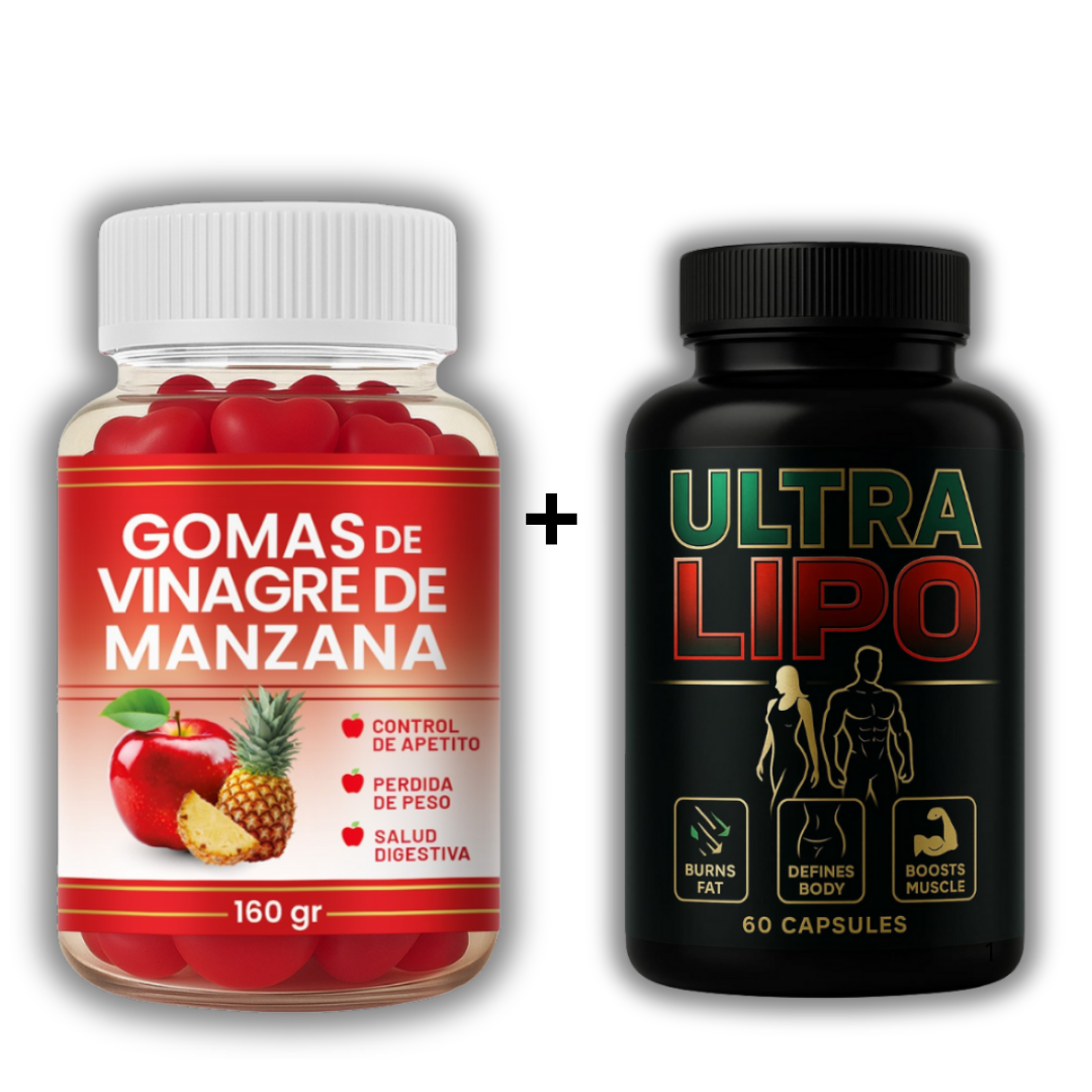 CAPS ULTRA LIPO+GOMITAS DE VINAGRE MANZA